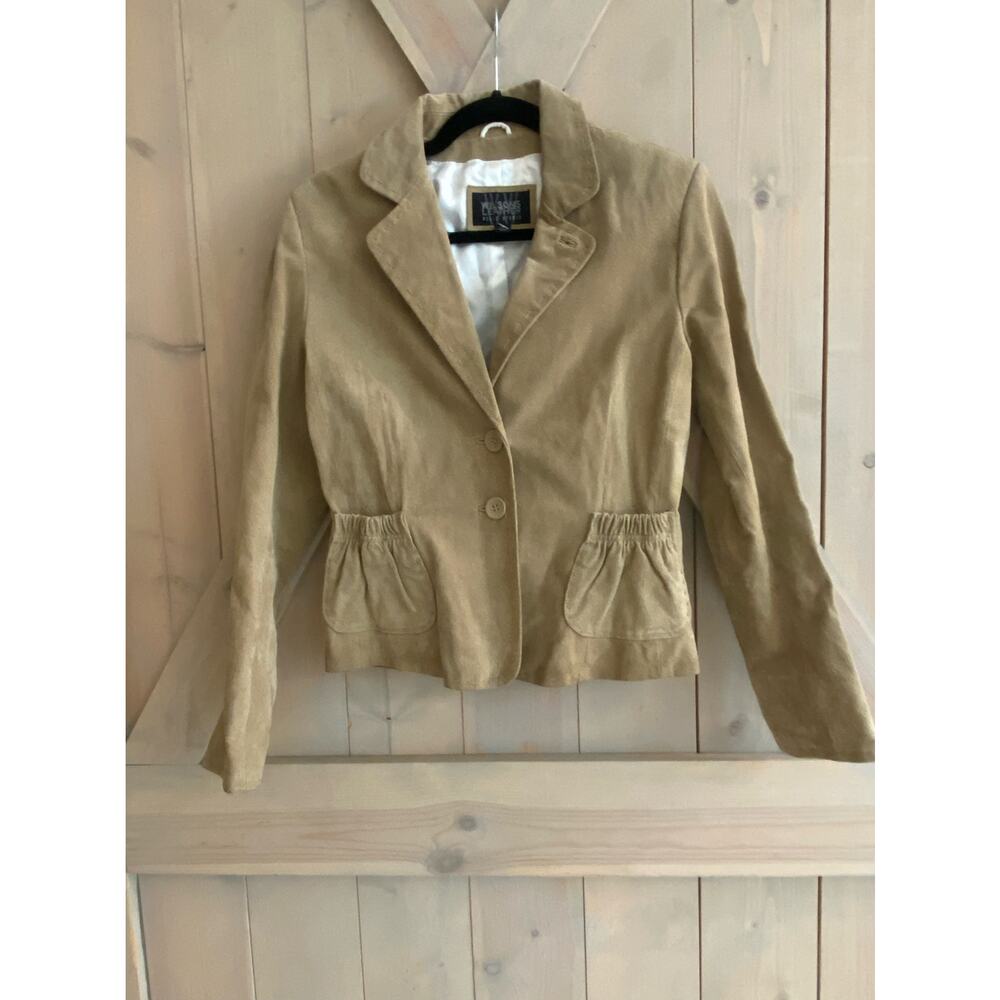 Wilson’s leather suede jacket blazer pockets